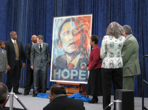 Icon Obama: Shephard Fairey’s Obama Image Installed at the National Portrait Gallery