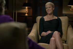 “House of Cards’” Claire Underwood Wears Burberry, Theory, Narciso Rodriguez (Photos)