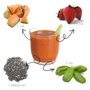 Healthy Recipe: Cantaloupe-Strawberry Smoothie