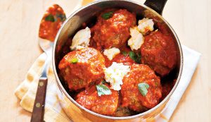 Lamb Meatballs with Tomato, Ricotta and Mint