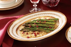 Healthy Recipe: Roasted Asparagus With Pomegranate Seeds