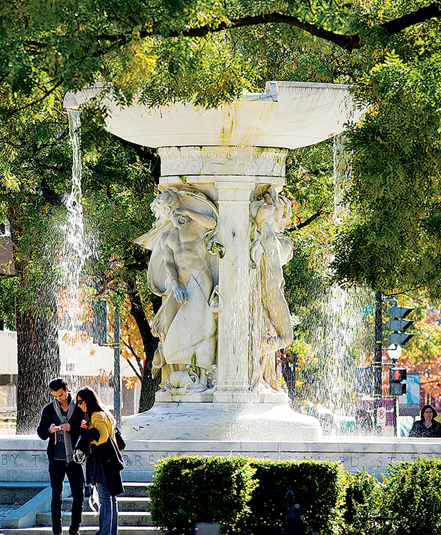Dupont Circle proper, the traffic circle/park that defines the neighborhood, is a good people-watching spot. Photograph by Philip Scalia/Alamy.