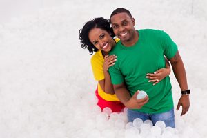 This "Beach" Ball Pit Engagement Shoot is the Most Fun, Ever
