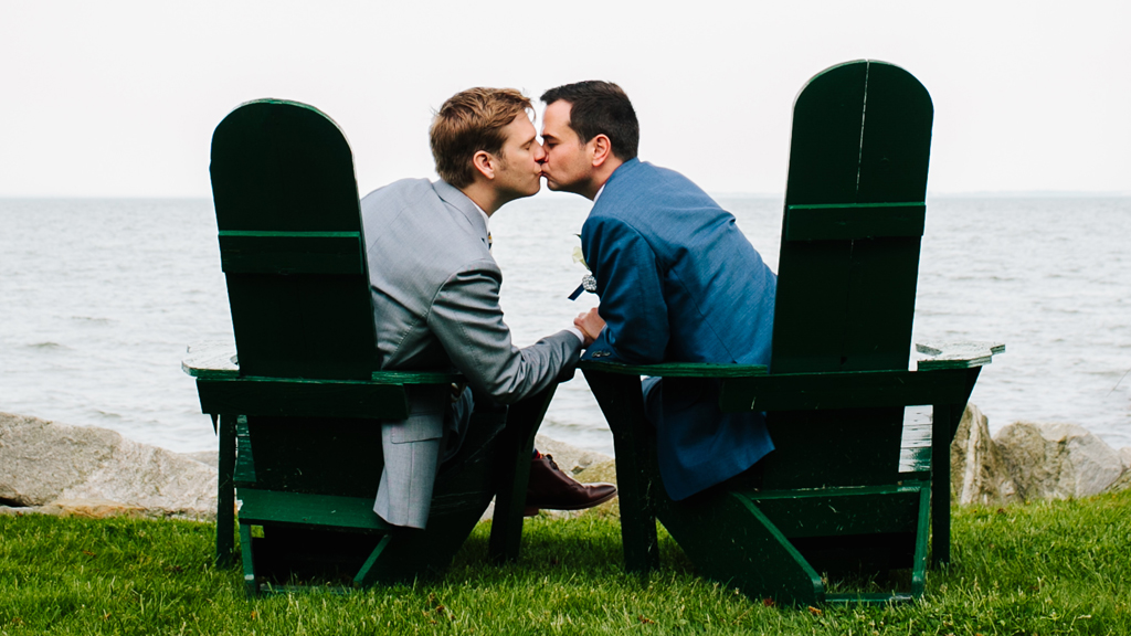 gay gibson island wedding