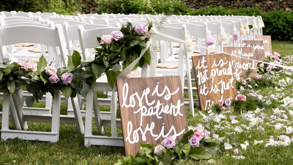 purple blush airlie center wedding