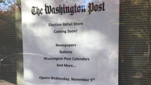 The Washington Post Will Open a Pop-Up Shop After the Election