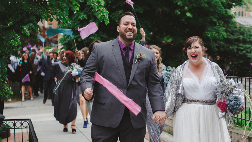 After the Original Venue Fell Through, This DC Couple Lead Guests from Ceremony to Reception With a DIY Parade