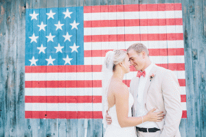 The Flag Mural at This Eastern Shore Wedding Will Give You All The Patriotic Feels