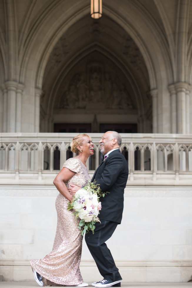 Kennedy Center National Cathedral Ashleigh Bing Anniversary Photoshoot Bride and Groom Portrait Washington, DC