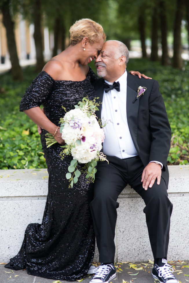 Kennedy Center National Cathedral Ashleigh Bing Anniversary Photoshoot Bride and Groom Portrait Washington, DC