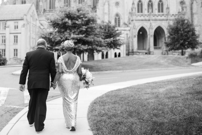 Kennedy Center National Cathedral Ashleigh Bing Anniversary Photoshoot Bride and Groom Portrait Washington, DC