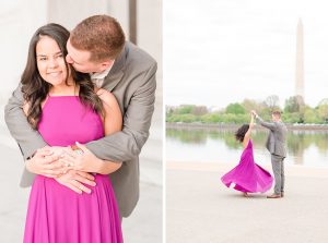The Bright Fuchsia Gown this Bride Wore for her Memorial Photoshoot Proves Neon Dresses are a Total DO