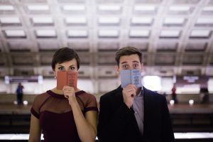 You’ll Be Surprised by This Couple’s Offbeat Engagement Photo Spots Around DC