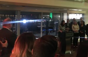 Sarah Huckabee Sanders Plays Nice With Reporters at White House Correspondents’ Holiday Party