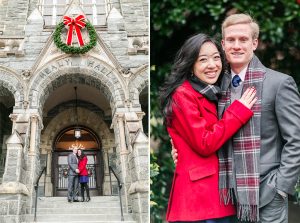 This Christmas-Inspired Georgetown University Engagement Shoot is Full of Nostalgia