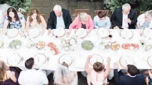 Sunshine, Flowers, Good Food and Drinks: This Intimate Dinner Party Wedding Was “Just Love, No Fluff”