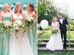 Take A Look At The Gorgeous Floral Print Bridesmaids Dresses at This Whimsical Maryland Wedding