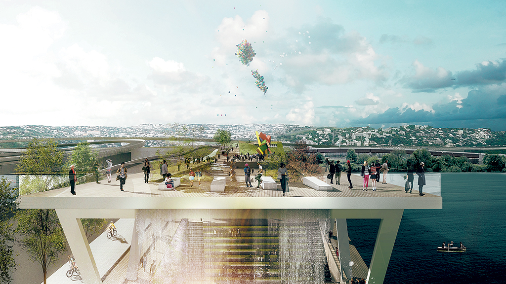 Rendering courtesy of Oma/Olin. Illustrations by Phong Nguyen.