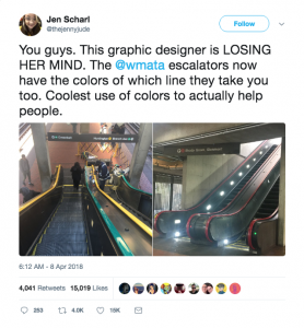 Metro Is Testing Color-Coded Escalator Handrails to Help Out Commuters