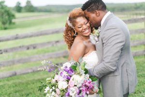 Lavender Bridesmaids Dresses and an Orchid-Covered Cake Gave a Virginia Wedding a Glamorous Touch