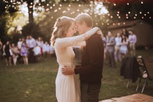 Mr. Boh and the University of Maryland Mascot Made a Special Appearance at this Chill Backyard Wedding in Baltimore