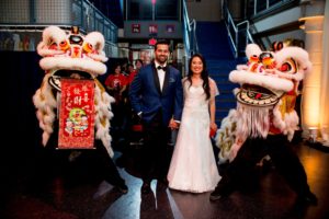 Taiwanese and Bangladeshi Cultures Met in this Colorful Torpedo Factory Wedding Reception
