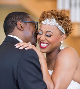 We Are Loving the Sparkly Flapper-Style Head Piece Worn by this Virginia Bride