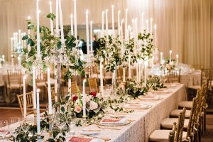 To Create this Bride’s Dream Wedding, Designers Transformed a Hotel Ballroom with Hundreds of Tapered Candles