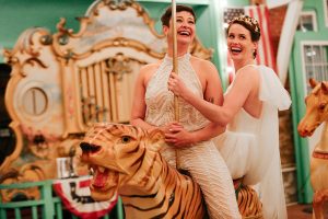 These Brides Held an Ultracool and Quirky Wedding at Former Glen Echo Amusement Park