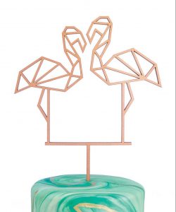 Turn Heads at Your Wedding With These 6 Cute (Mostly) Metallic Cake Toppers