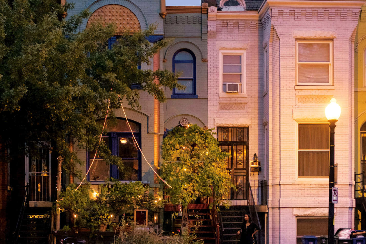 Street Scene: Houses near Sixth Street and Florida Avenue in Shaw. Photograph by Andrew Propp.