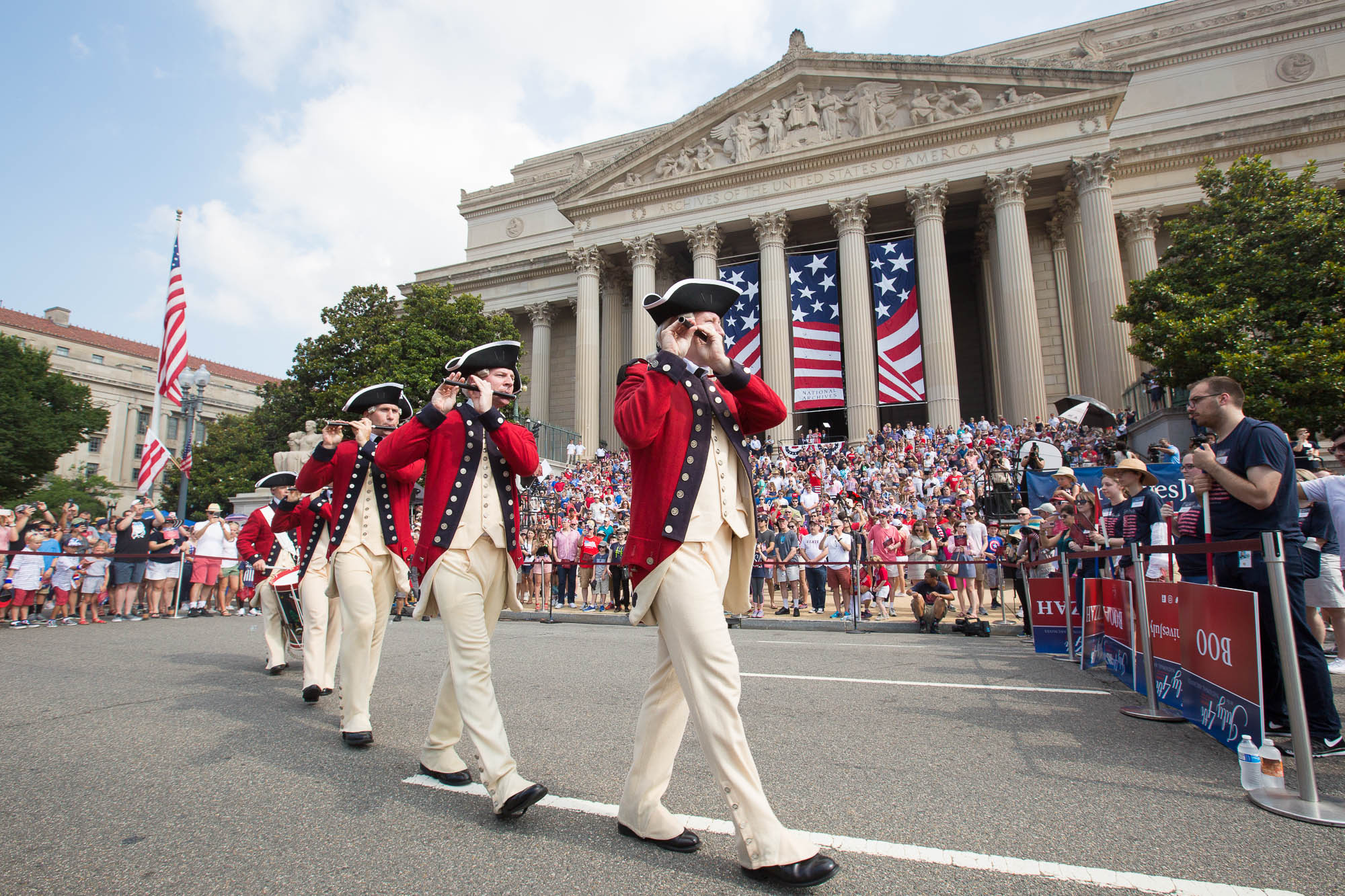 Celebrate the 4th of July at the National Archives followed by the Independence Day Parade. Photograph by Jeff Reed.