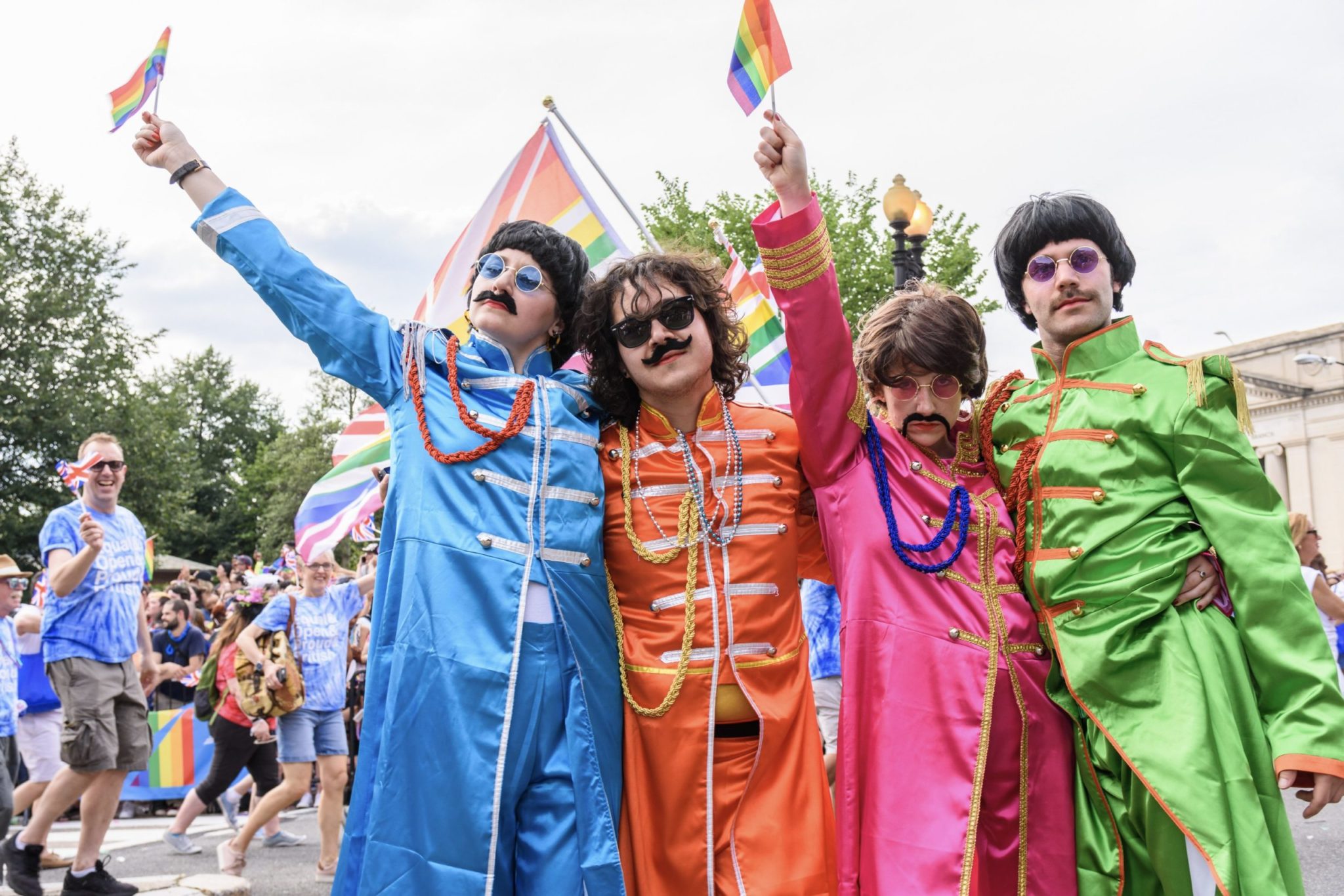 British Embassy Staffers Marched in the Capital Pride Parade Dressed Like UK Icons