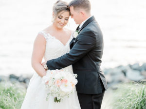 The Floral Arch at This Chesapeake Bay Beach Club Wedding Created a Picture-Perfect Backdrop