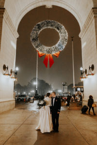 This Festive December Wedding Featured a Chic Winter White Color Palette