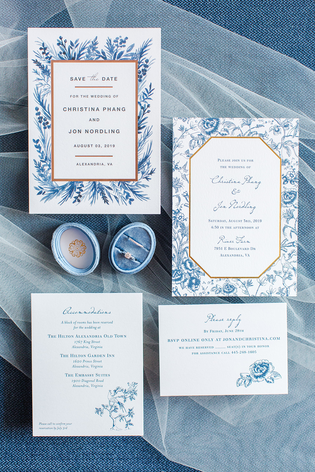 Jon & Christina Blue and white garden wedding - River Farm, VA Jon & Christina Blue and white garden wedding - River Farm, VA