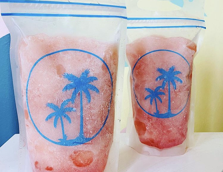 Coconut Club is offering frosé in pouches. Photo courtesy of Coconut Club.