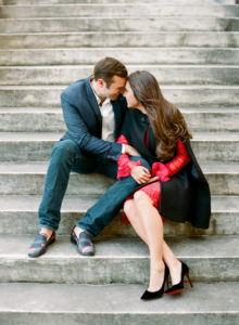 A Monique Lhuillier Dress, Christian Louboutin Shoes, and a John Varvatos Blazer—This DC Engagement Session Is Giving Us Major Outfit Goals