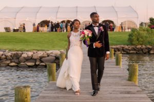 This Former NFL Player and His Hometown Sweetheart Said ‘I Do’ in a Springtime Waterfront Wedding