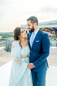 This Couple’s Two-Day Celebration Included a Vibrant Indian Ceremony Followed by a Modern Rooftop Reception
