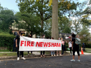 Protesters Chanted “Fire Newsham” in Front of Mayor Bowser’s House This Morning