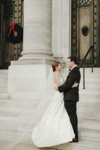 A Winter-Inspired Black-Tie Wedding
