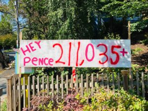 This DC House Is on Mike Pence’s Way Home, So the Owners Put Up a Yard Sign That Counts US Covid Deaths