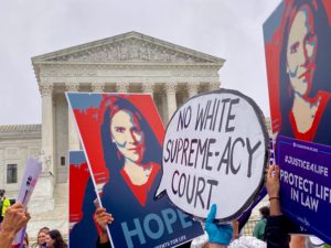PHOTOS: Protesters and Supporters Facing Off Outside Amy Coney Barrett Confirmation Hearing
