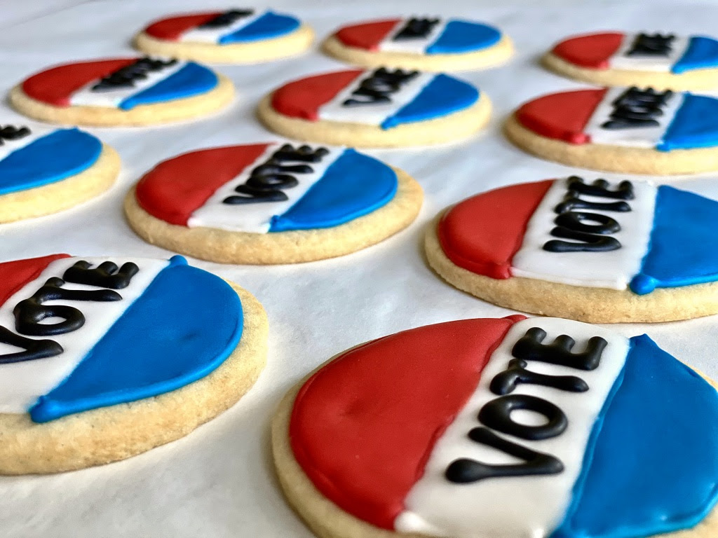Bayou Bakery is baking "Vote" cookies for the election. Photo courtesy of Bayou Bakery.