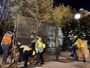 On the Eve of the Election, the White House Puts Up Extra Fencing in the Dark