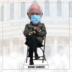 Yes, There’s Already a Bobblehead of Bernie Sanders Social Distancing in His Mittens