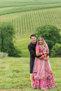 The Floral Arrangements Stole the Show at This Fuchsia and Teal Stone Tower Winery Wedding