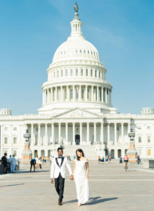 This Fashion-Forward Couple Nailed Their Brunch Wedding-Day Ensemble