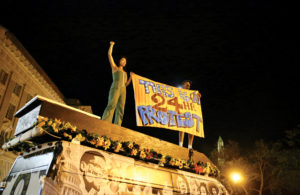 The New Way to Protest in DC: Go to a Politico’s Home. Bring a Crowd. Party.